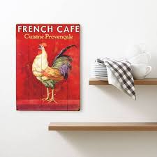 Vintage retro tin sign door wall decor metal bar plaque pub poster home shop $5.89 to $7.99 do not knock on this door to talk vaccines no trespassing keep out sign or decal French Cafe Rooster Wall Decor By Posters Please
