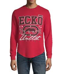 Ecko Unltd Rhino Logo Authentic Mens Red Long Sleeve T