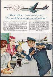 Vintage Airline Ad Douglas Dc8 Jetliner Pilot By Mypaperedpast Etsy Vintage Airline Ads Vintage Airlines Vintage Airline Posters