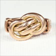 Antique Victorian Love Knot Ring 9k Rose Gold From Vsterling On Ruby Lane Love Knot Ring Gold Knot Ring Knot Ring