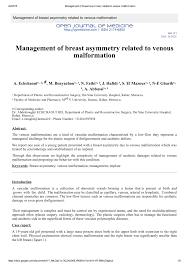 Get things done with or without an internet connection. Pdf Management Of Breast Asymmetry Related To Venous Malformation