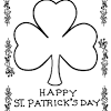 Free printable shamrock coloring page. 1