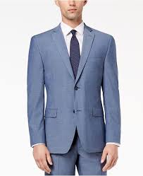Mens Slim Fit Performance Stretch Light Blue Suit Jacket Created For Macys