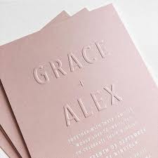 White Ivory Bridal Studio On Instagram Weddinginspiration Blind Embossin Blush Wedding Invitations Wedding Invitation Design Modern Wedding Invitations