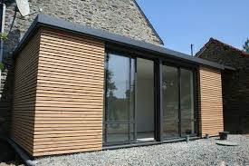 Extension Bardage Bois Avec Une Toiture Plate Bardage Exterieur Maison Bardage Bois Exterieur Extension Maison Bois