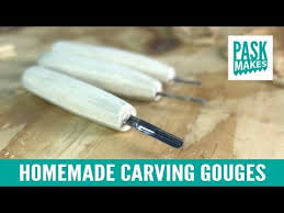 9 Homemade Carving Gouges Made From A Hacksaw Blade Youtube Carving Wood Carving Tools Carving Tools