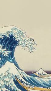 Wave Art Hokusai Painting Classic Art Illustration Iphone6 Plus Wallpaper Mobile Wallpapers Art Wallpaper Iphone Art Wallpaper Wave Art