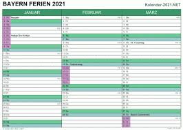 Die kalendervorlagen 2021 (bayern) als pdf zum ausdrucken. Kalender 2021 Zum Ausdrucken Kostenlos