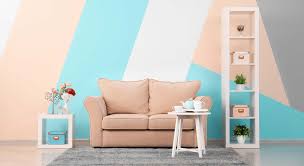 Here's a fun painting style to try! Geometric Wall Painting Design Ideas
