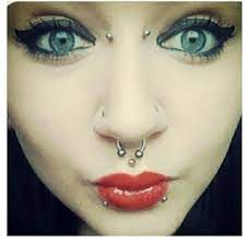 Bridge Double Nostril Septum Medusa Snake Bites Face Piercings Lip Piercing Lip Piercing Ring
