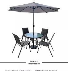 Chairs with the curved back, you will feel hugged by the chair and you can stretch yourself as you wish on this. Outdoor Dining Set With Table Umbrella And Chairs Lazada Ph
