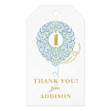1st Birthday Thank You Gift Ideas Elegant Faux Foil Lacy Balloon 1st Birthday Party Gift Tags Zazzle Com Birthday Party Gift 1st Birthday Parties Faux Foil