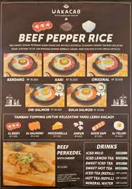 Belajar dari makanan tradisional jawa gerakan literasi. Wakacao Beef Pepper Rice Menu Menu For Wakacao Beef Pepper Rice Serpong Tangerang