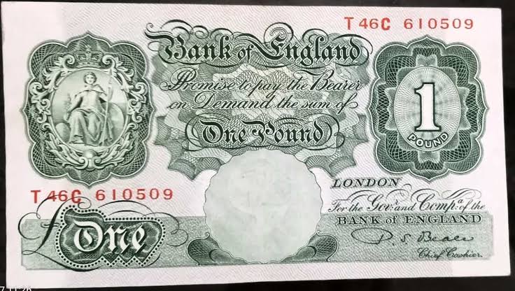 England Rare ( Great Britain )1 Pound Note - BidCurios