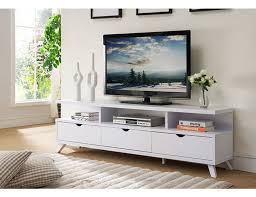 Louis style chairs with their carved, sweeping frames and ottomans make a great addition to a living room. Lanie Modern White Tv Stand White Tv Stands Living Room Tv Stand Home Entertainment Centers