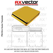 Download Ps4 Slim Vector Template Contour Vector Template For Skin Decal Or Wrap