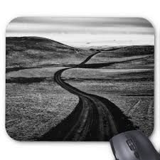 Black And White Mouse Pad Landscape Of Gentle Hills Iceland Mouse Pad Black Gifts Unique Cool Diy Customize Personalize Cool Diy Black White Landscape