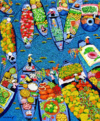 Tran Thu Huong Contemporary Asian Art Floating Market Vietnam Art Art Filipino Art