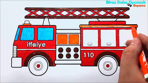 Itfaiye Kamyonu Boyama Cocuklar Icin Eglenceli Boyama Videolari Kids Trucks Fireman