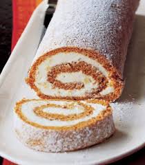 Pumpkin Roulade With Ginger Buttercream Recipes Holiday Baking Dessert Recipes Thanksgiving Desserts