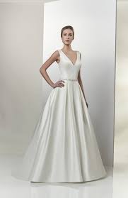 At6666 Bridal Satin A Line Gown Bride Gowns