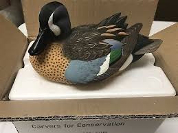 Ducks Unlimited Blue Winged Teal Decoy 2018 Special Edition Nib By Jett Brunet Blue Winged Teal Bird Carving Ducks Unlimited