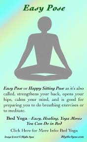 Easy Pose From Bed Yoga By Blythe Ayne Ph D Yoga Moves Bed Yoga Healing Yoga