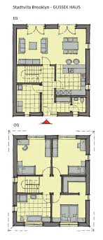 Grundriss Stadtvilla Rechteckig Mit Walmdach Architektur 4 Zimmer 140 Qm Ohne Keller Erdgeschoss Kuche Offen Oberges Grundriss Stadtvilla Stadtvilla Haus
