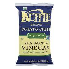 Kettle Brand Potato Chips Sea Salt And Vinegar Case Of 15 5 Oz In 2021 Potato Chips Organic Brown Rice Brown Rice Flour