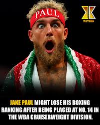 Does Jake Paul deserve a top 15 spot in the WBA cruiserweight division?