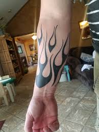 Rejaski 9 sheets long large black full sleeve temporary tattoos for men women tribal maori dragon lion tatoos realistic mechanical machine robot arm body art waterproof diy fake armband tattoo sticker. Tribal Flame Tattoo Flame Tattoos Tattoos Sleeve Tattoos