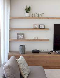 Brilliant Living Room Floating Shelf Easy Decoration Trick Having A Living Room Floating Shelf Has Living Room Shelves Home Living Room Living Room Designs