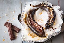 Papillotes Banane Choco Coco Au Barbecue Recette Recette Banane Papillote Banane