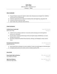 Experienced Home Health Aide Resume Template Home Health Aide Home Health Dietary Aide