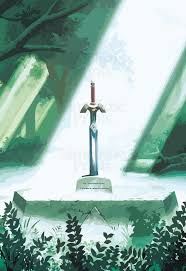 This Print Is Perfect For Any Zelda Link Video Game Retro Or A Vintage Fan This Is For 1 Print 11x14 Has A 1 Legend Of Zelda Zelda Skyward Master Sword