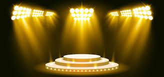 Yellow Stage Lighting Background With Spotlight Vector Illustration Stage Lighting Lighting Background Vector Illustration
