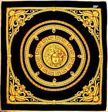 Authentic Iconic Gianni Versace Medusa Brown Gold Paris France Silk Scarf Minty Versace Scarf Diseno Grafico Inspiracion Diseno Grafico Disenos De Unas