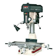Jet 1 Hp Milling Drilling Machine With R8 Taper And Worklight 12 Speed 115 Volt Jmd 15 350017 Tools Drilling Machine Drill Press