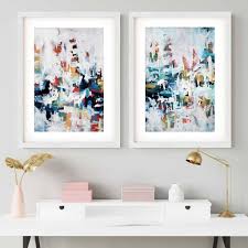 Allmodern.com has been visited by 100k+ users in the past month Modern Abstract Art Blue Framed Art Prints Set Of Two By Abstract House Notonthehighstreet Com