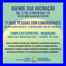 Só serão atendidos os profissionais da ativa que atuam nos ensinos: Covid 19 Prefeitura De Guarapari Abre Agendamento Para Primeira Dose Em Pessoas Com Comorbidades De 40 A 59 Anos Prefeitura Municipal De Guarapari Es