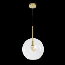 Through the crystal clear handblown glass we illuminate your space by offering various bulb options in both incandescent and led to suite your needs. Ceiling Pendant Matte Black Clear Glass Globe