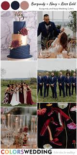 While it looks elegant and whimsical with other pastel colors (for example, blush and lilac), it's just as pretty when paired with burgundy, rust orange and other colors that are typically seen at fall or winter weddings. Top 8 Burgundy And Navy Wedding Color Combos Navy Wedding Colors Gold And Burgundy Wedding Wedding Color Combos