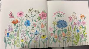 Maybe you would like to learn more about one of these? My First Page In Johanna Basford S World Of Flowers I Ve Never Done Adult Coloring Before It Was Quite Relaxing Coloring