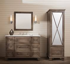 Crafted from manufactured wood, the freestanding vanity includes a ceramic counter, integrated sink, and functional cabinet at the base. Furniture Style Bathroom Vanities Ideas Photos Houzz