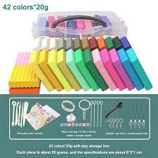 How i store polymer clay canes. Polymer Clay Starter Kit 12 42 Colors Oven Bake Clays Baking Modeling Diy Soft Craft Clay Accessories And Storage Box Gift Modeling Clay Aliexpress