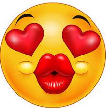 Cute Kissing Emoticon With Hearts Of Eyes As An Ex Emoticon Love Kiss Emoji Emoticons Emojis