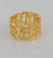 Customizable Arabic Names Ring Personalized Band Ring Design Etsy In 2020 Gold Diamond Wedding Rings Rose Gold Bridal Ring Band Ring Designs