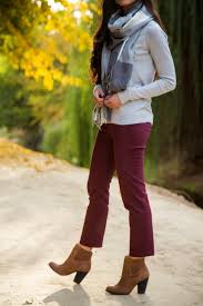 5 out of 5 stars. Fall Outfit Series Gray And Burgundy