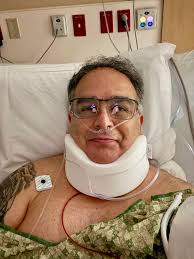 Husband returns home after frozen elephant trunk surgery