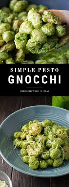Pesto Gnocchi With Shrimp Recipe Recipe Homemade Pesto Sauce Pesto Dishes Recipes Using Pesto